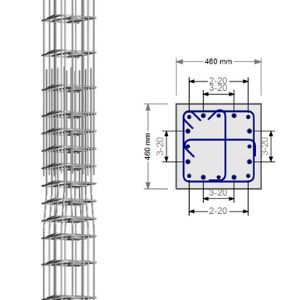 Column quantity of steel